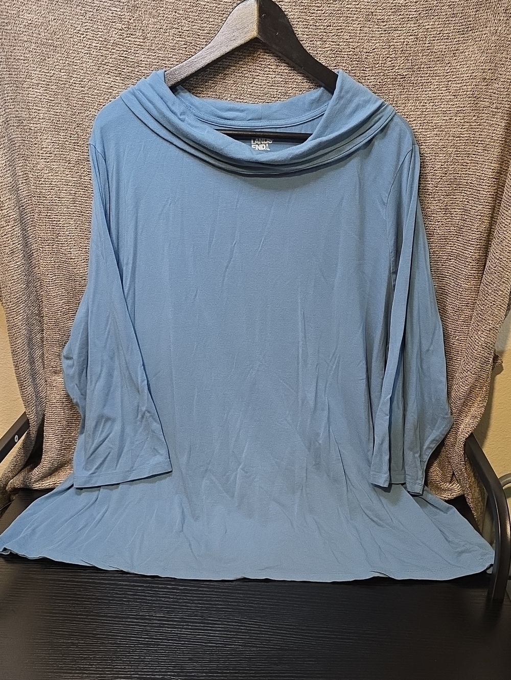 Lands' End Light Blue Scoop Neck Tee